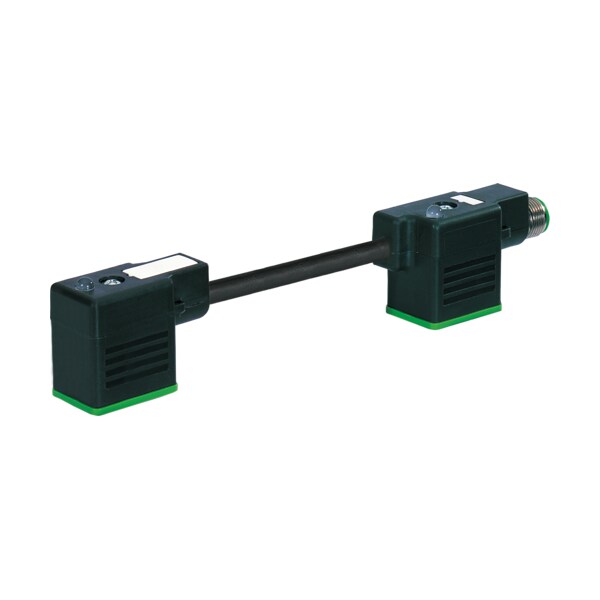 Murrelektronik M12 MALE ON REAR OF MSUD DOUBLE VALVE PLUG 10 MM, PVC 3X0.75 black 0m 7000-41721-6160000 - main